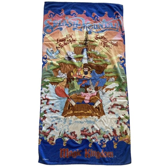Splash Mountian Beach Bath Towel RARE Vintage Disney - Picture 1 of 3